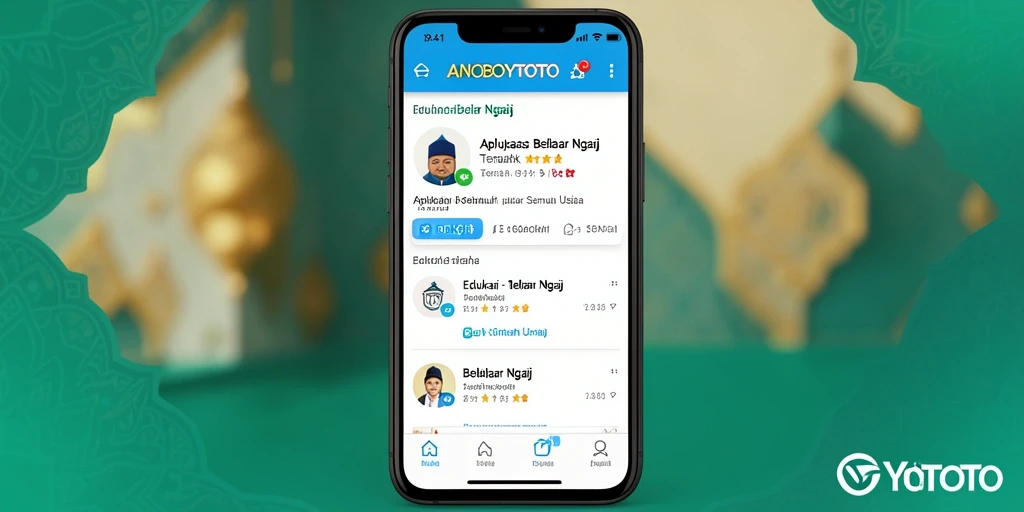 Tampilan antarmuka ANOBOYTOTO yang ramah pengguna untuk belajar Ngaji.