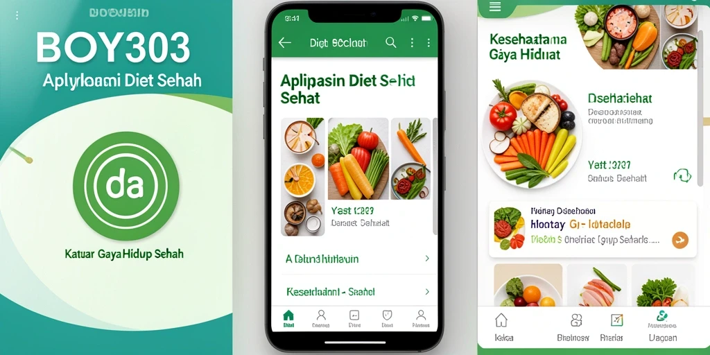 Antarmuka aplikasi BOY303 untuk diet sehat yang intuitif.