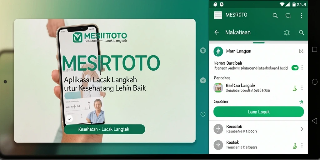 Tampilan utama MESIRTOTO yang menunjukkan langkah harian dan kalori terbakar.