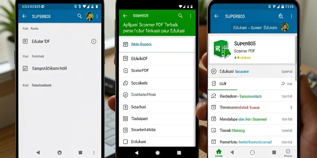 Antarmuka SUPER805 menampilkan fungsi pemindaian PDF yang sederhana dan efektif.