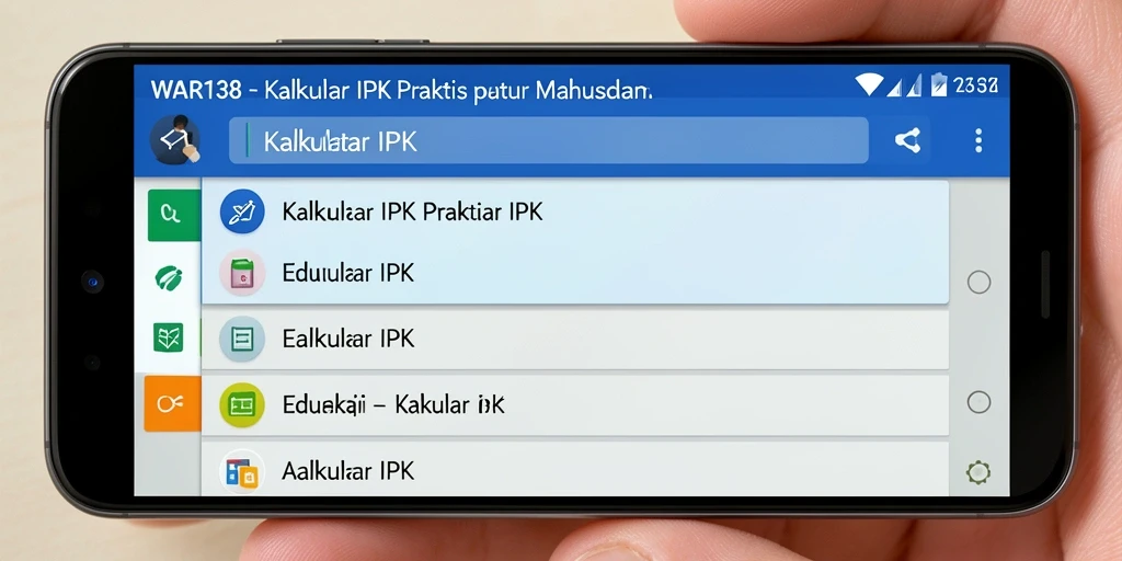 Tampilan antarmuka aplikasi Kalkulator IPK sederhana dan informatif.