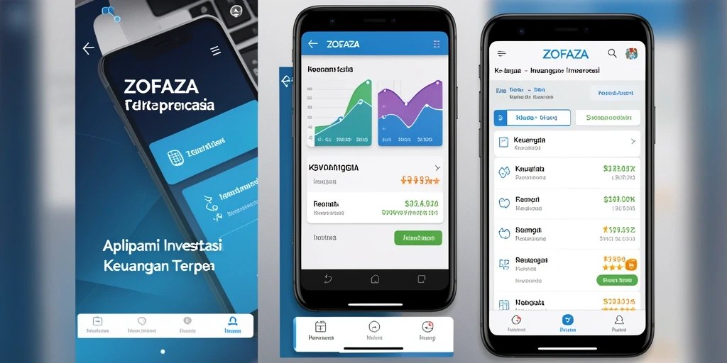 Antarmuka aplikasi ZOFAZA yang modern dan informatif untuk investasi.